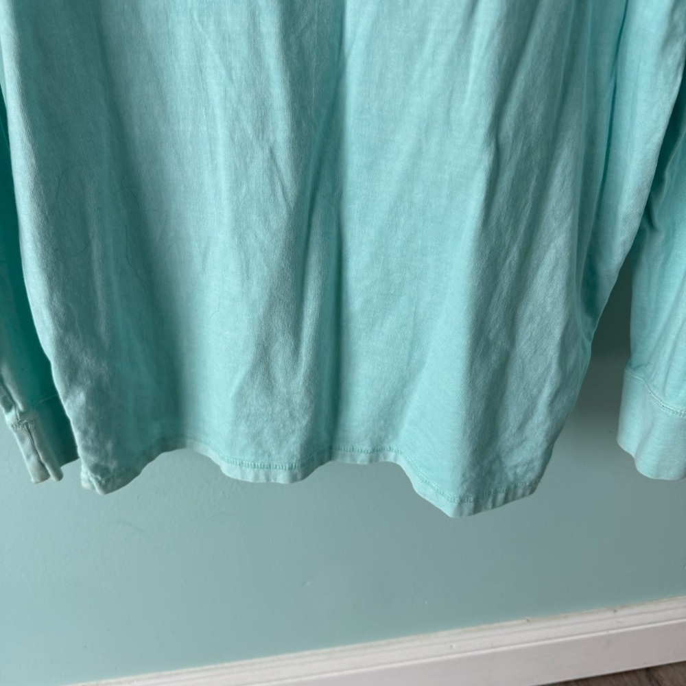 Men’s Goodfellow & Co. Aqua Long Sleeve Crew Neck Tee Chest Pocket Size Medium - Picture 9 of 9